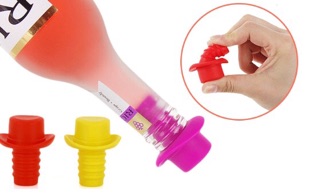 Nút chai silicone hình mũ
