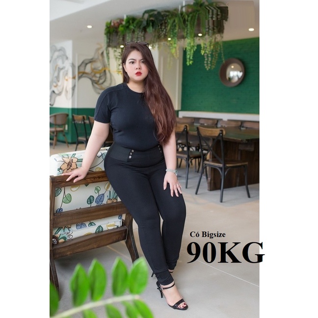 6 Đinh, Quần Legging Bigsize Nữ, Vải Thun Dày, Co giãn, Chống Lộ, Có siêu Big Size over size tới 90KG