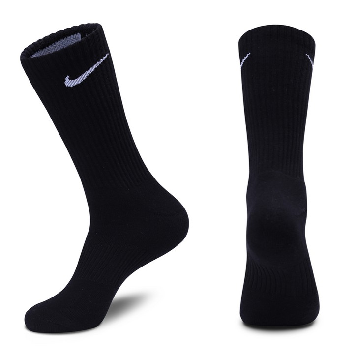 Vớ Nike chơi bóng rổ thiết kế cổ cao màu đen/trắng thoải mái