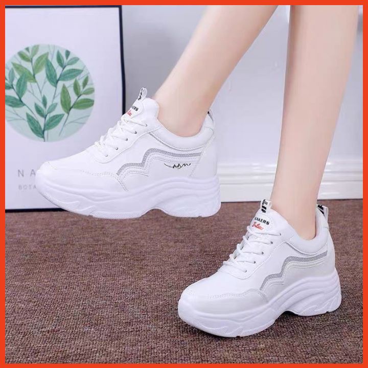 Giày Nữ Sneaker Đế Cao Thời Trang Phong Cách Hàn Quốc Giày Thể Thao Nữ Đẹp