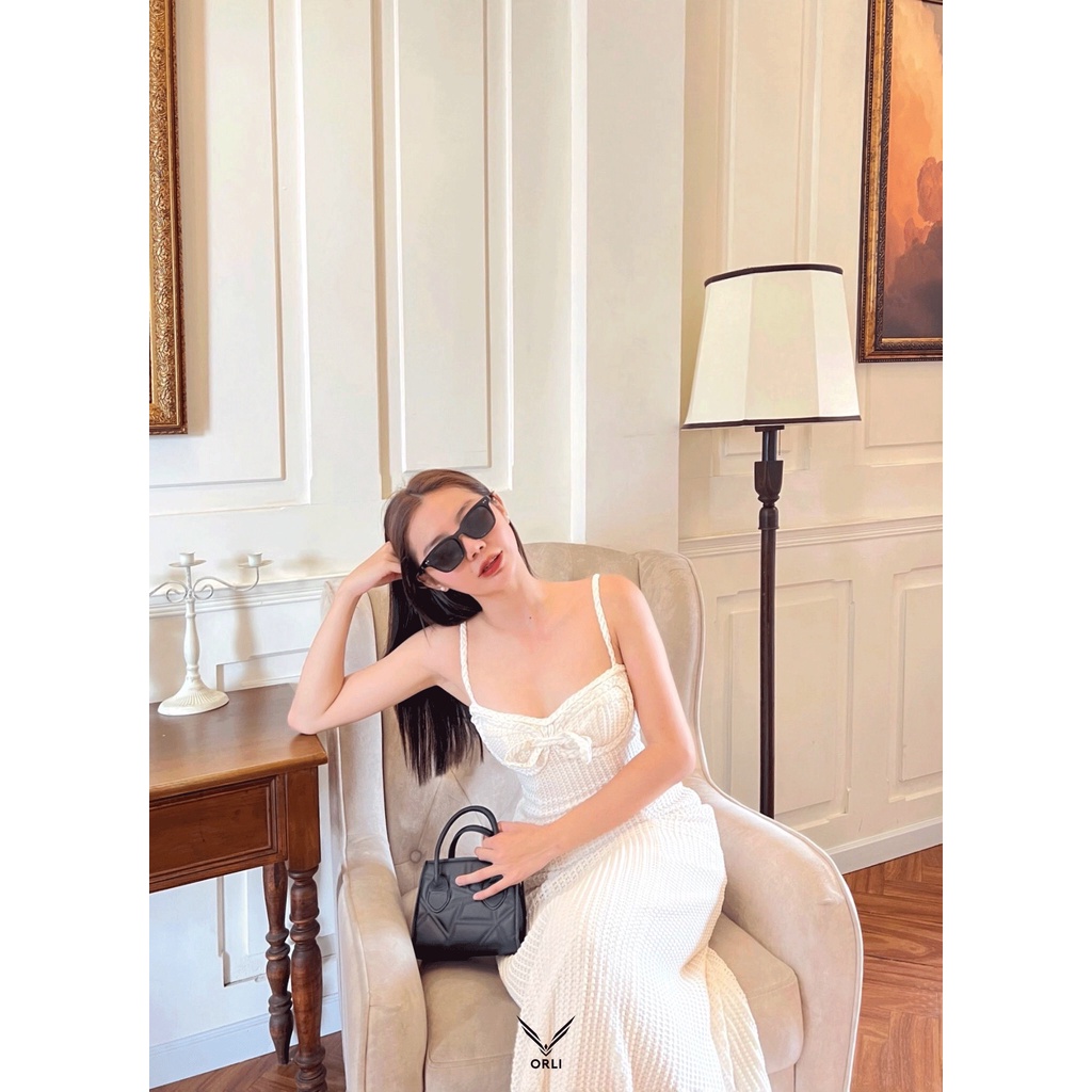 Đầm trắng chi tiết nơ, Amber Dress - Orli Label