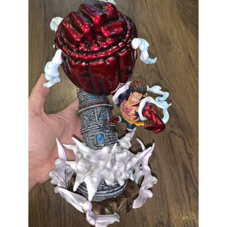 Mô hình Vua hải lặc Luffy Gear 4 đứng trụ One Piece chất lượng 28cm