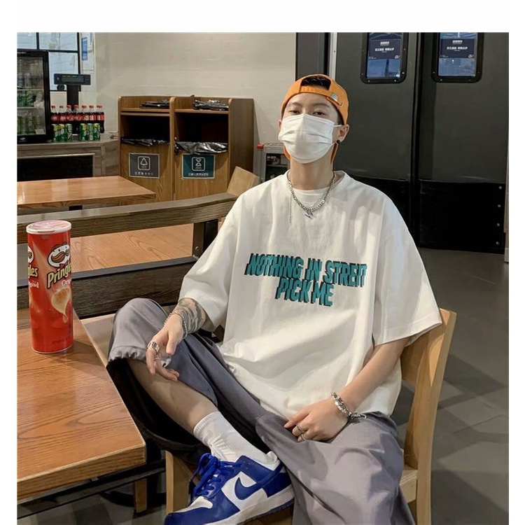 Áo Thun Nam Ngắn Tay Cổ Tròn Thời Trang Hàn 4 Màu Tuỳ Chọn Size M-5Xl