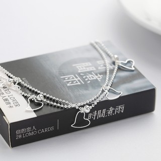 Lắc tay trái tim bạc - TS-0107