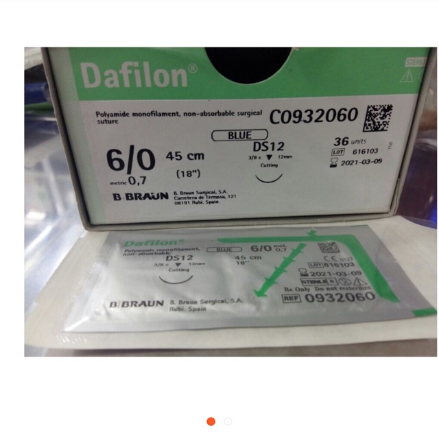 1 Sợi Chỉ Khâu Phẫu Thuật Dafilon - BBraun - Chỉ Không Tan Polyamid
