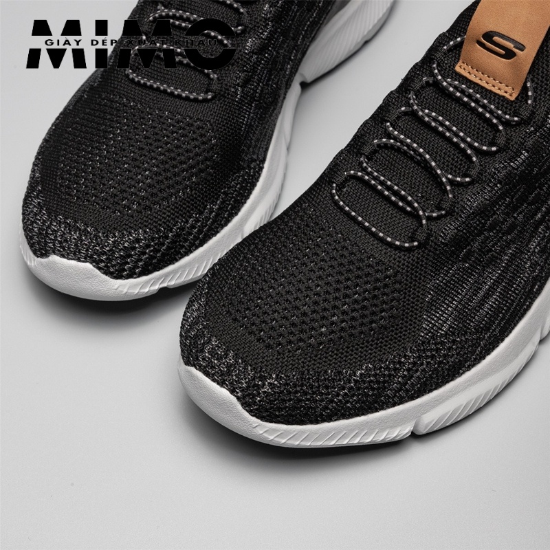 Giày Skechers nam màu đen, giày thể thao siêu êm mềm nhẹ, bền đẹp, thoáng khí, không hôi chân