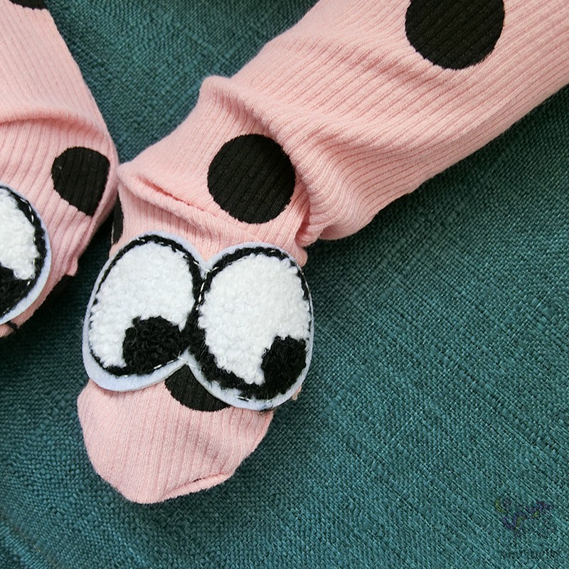 Quần Legging Chất Liệu Vải Cotton Hoạ Tiết Chấm Bi Dễ Thương Cho Bé
