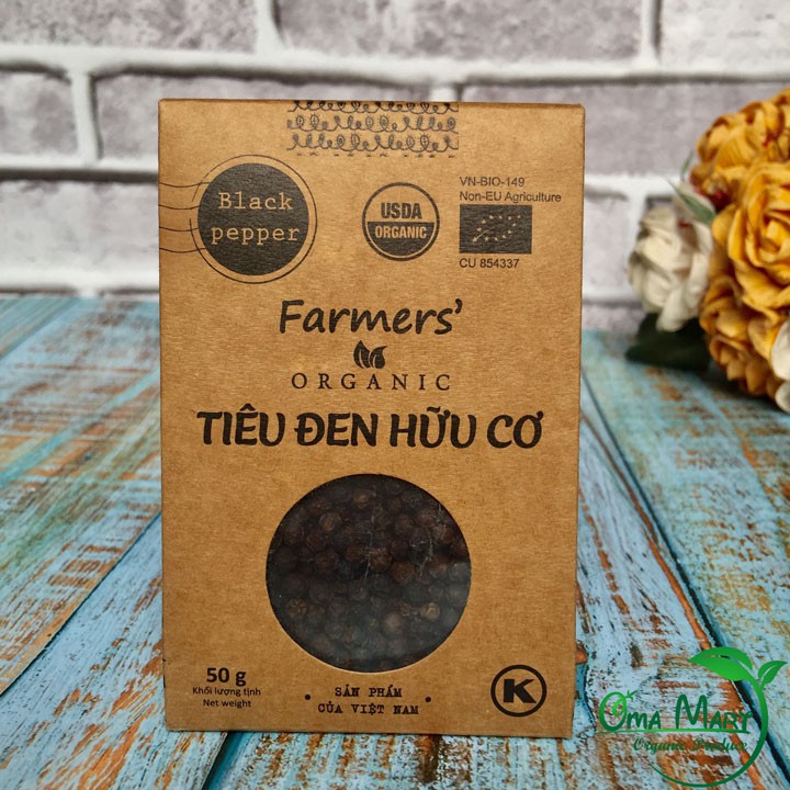 Tiêu Đen Hữu Cơ Farmers' 50g