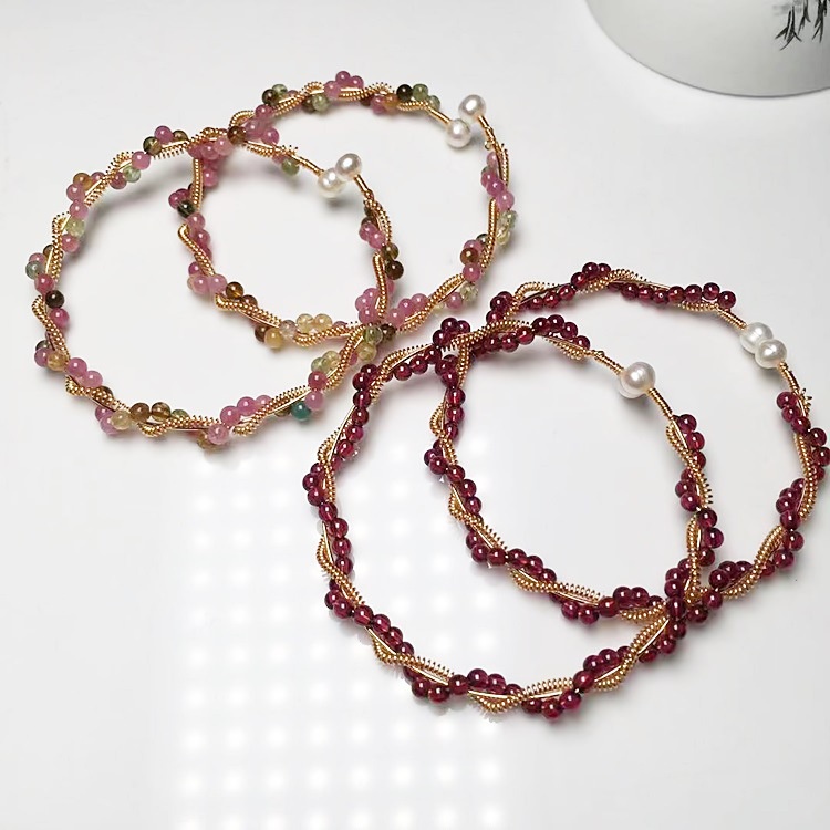 Vòng Đeo Tay Bằng Đá Tourmaline Tự Nhiên