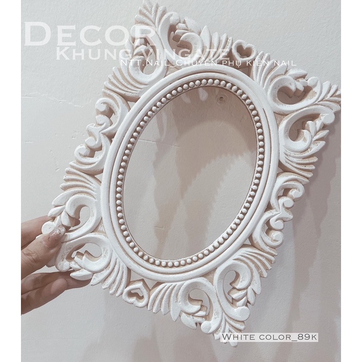 Khung ảnh gỗ chụp decor chụp ảnh nail