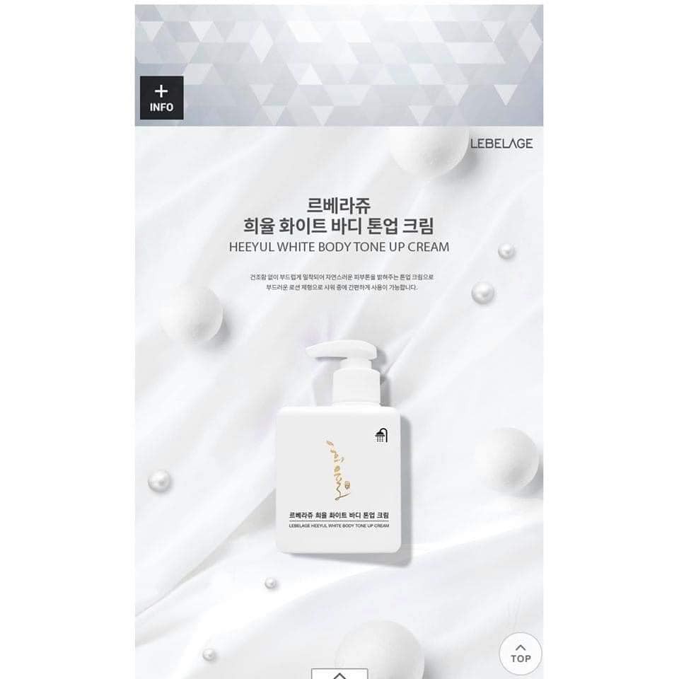 TẮM TRẮNG LEBELAGE HEEYUL WHITE BODY TONE UP CREAM 250ML - 7870