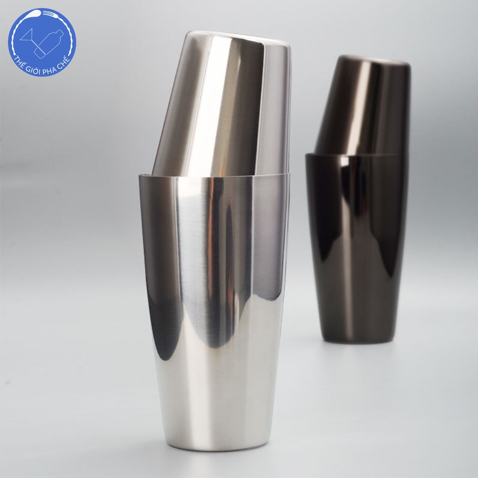 Bình Lắc Boston Inox/ Bình Lắc Shaker Inox 2 Mảnh