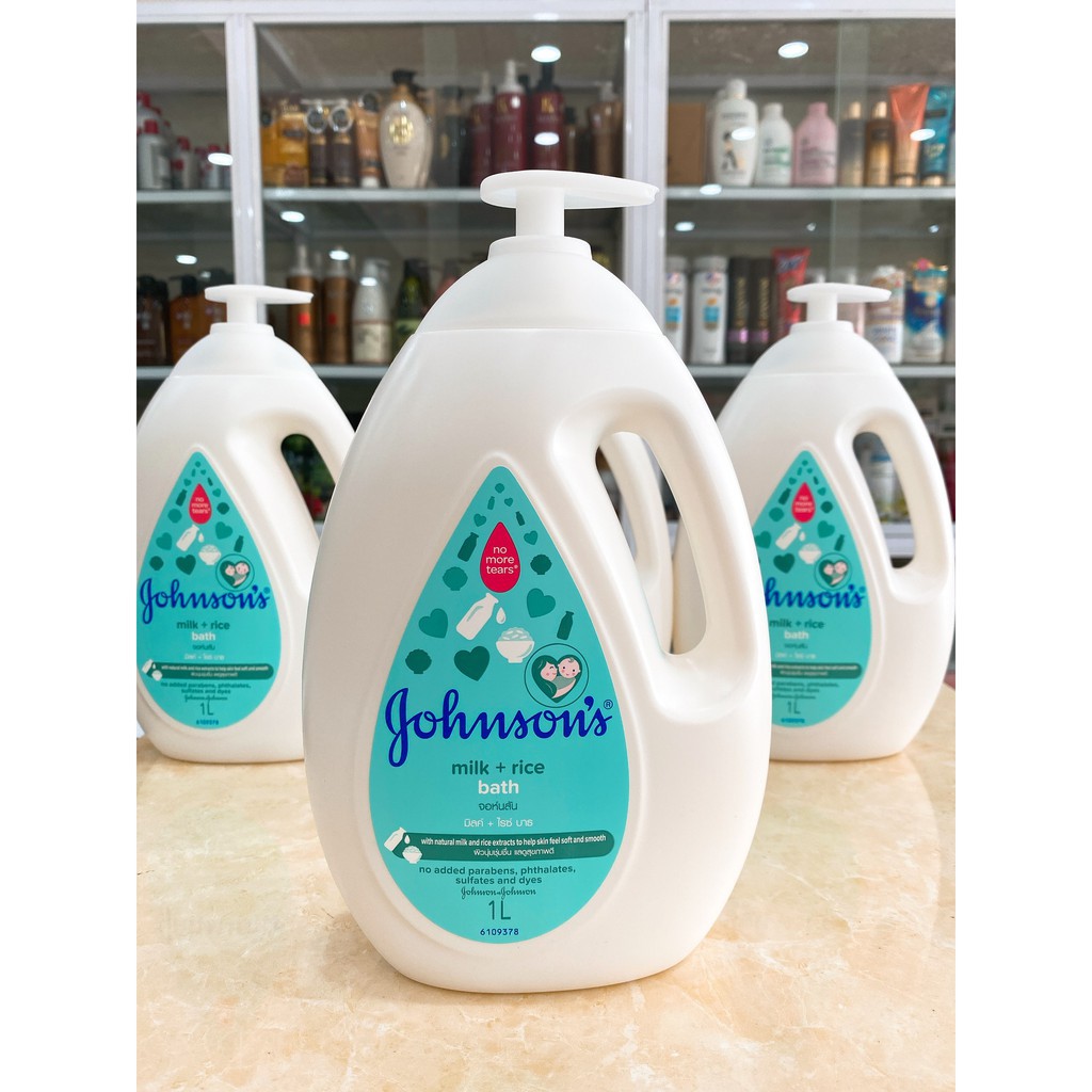 Sữa Tắm JOHNSON - Milk + Rice Bath No More Tear 1000 ml