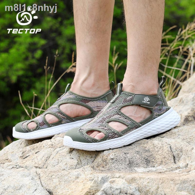 Giày sông Tantuo của nam và nữ Khô nhanh, thoáng khí ngoài trời Cặp đôi chống trượt Baotou Sandals đi biển lội nước