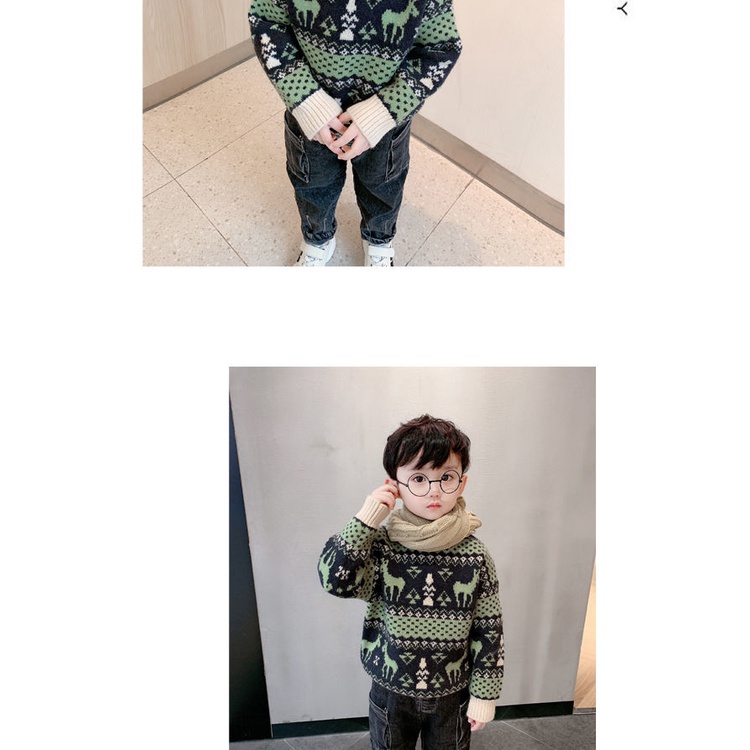 Áo sweater phong cách giáng sinh thời trang cho bé trai