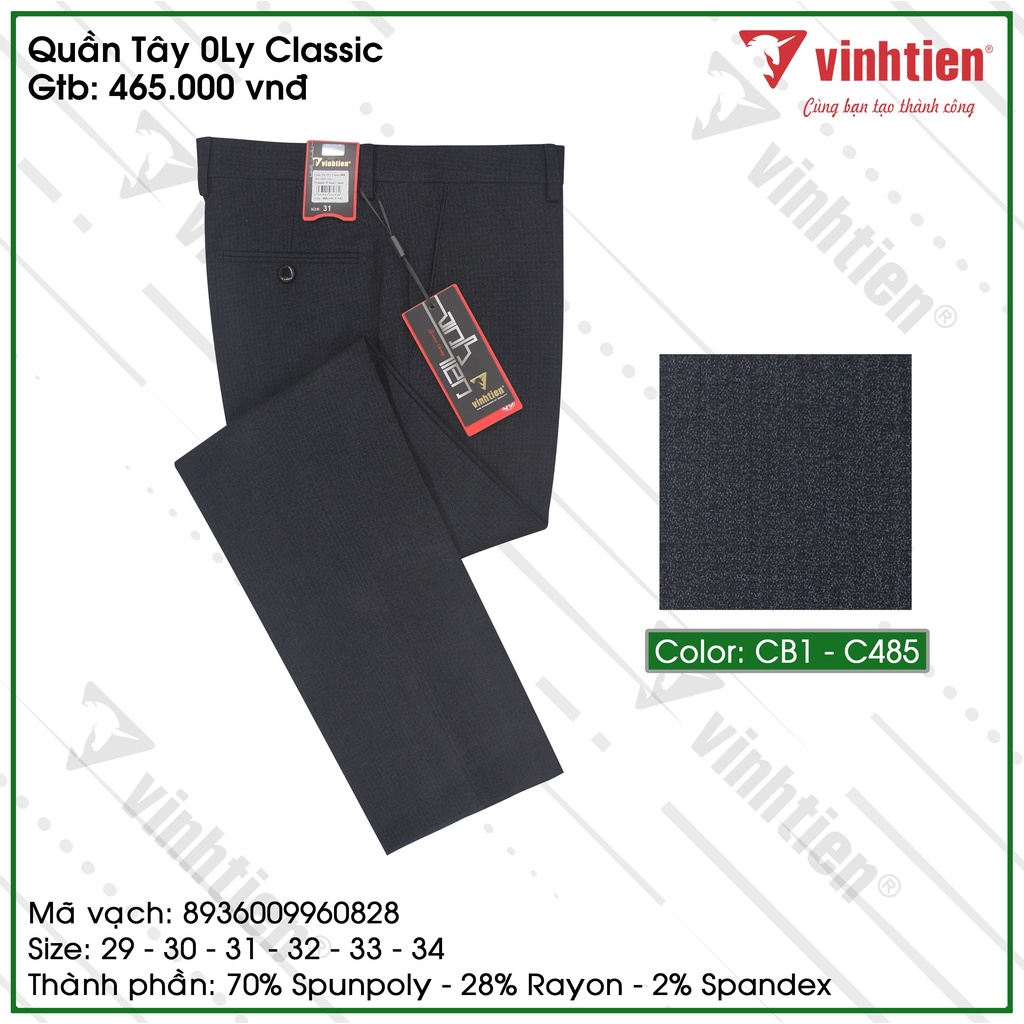 Quần Tây Nam 0ly Classic Vĩnh Tiến 465