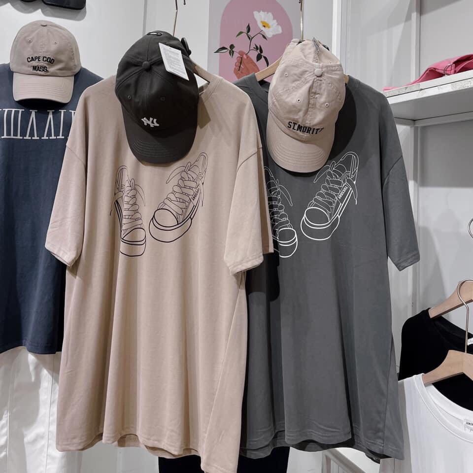 Áo thun form rộng tay lỡ, áo phông giầy SIÊU ĐẸP/ nam nữ oversize - ZADOLA FASION