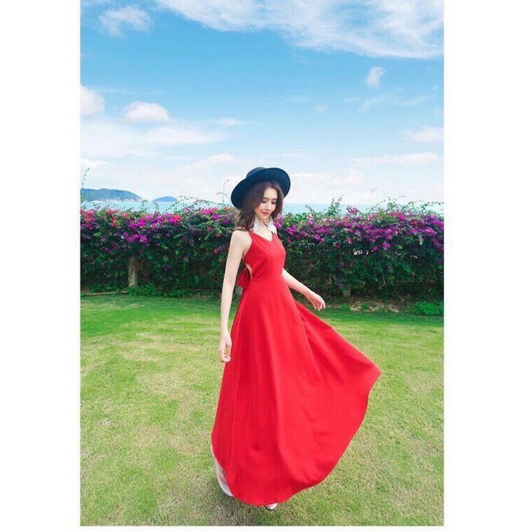 ĐẦM NỮ VOAN LỤA ĐI BIỂN 2 DÂY SIÊU ĐẸP THỜI TRANG THIẾT KẾ VESTA M70