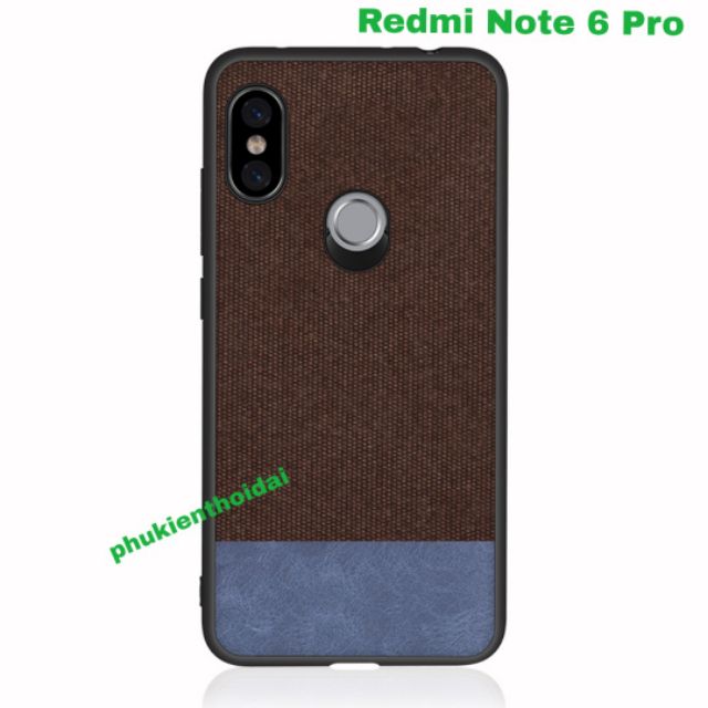 Ốp lưng Redmi Note 6 Pro FREESHIP Từ 50k Vải Da mềm cao cấp siêu đẹp