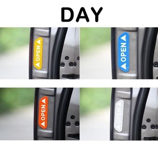 Bộ 4 Decal Miếng Dán Phản Quang Dán Cửa xe chữ OPEN