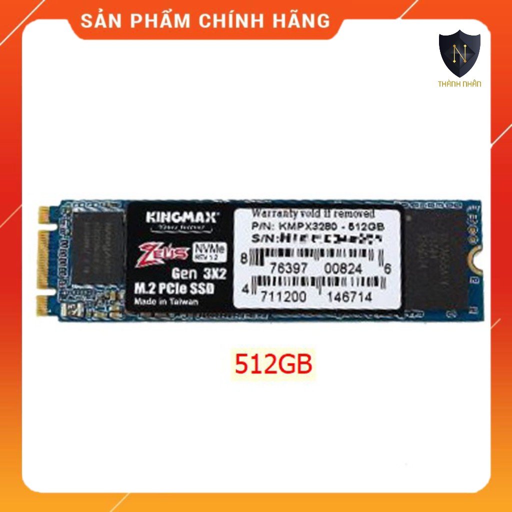 SSD M.2 PCIe 512G KINGMAX ZEUS PX3280 NVMe - bảo hành 36 tháng