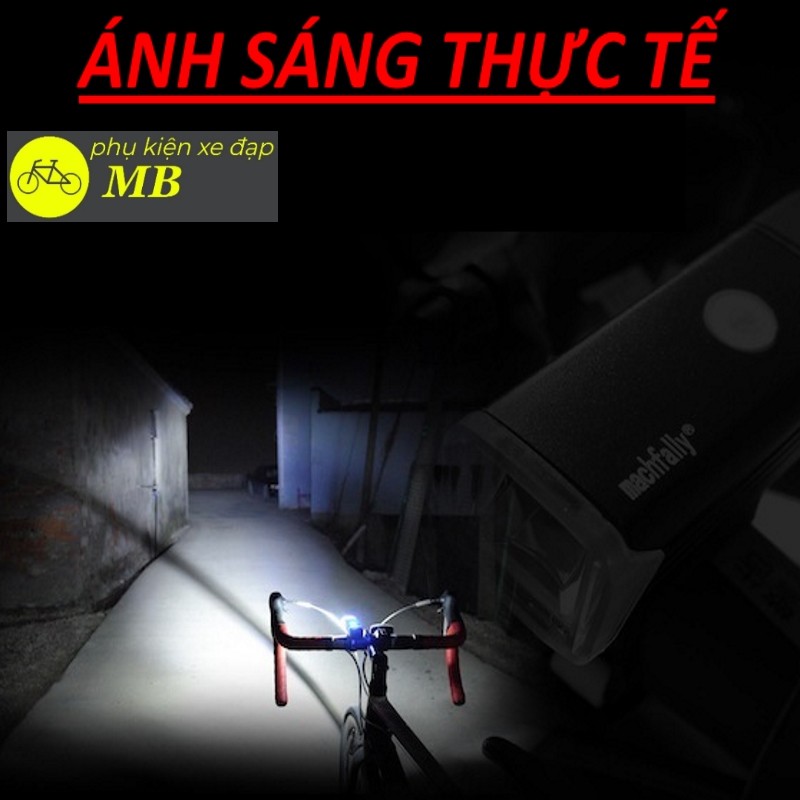 Đèn led xe đạp siêu sáng vỏ nhôm sạc usb chống nước chống bụi cao cấp chính hãng MACHFALLY