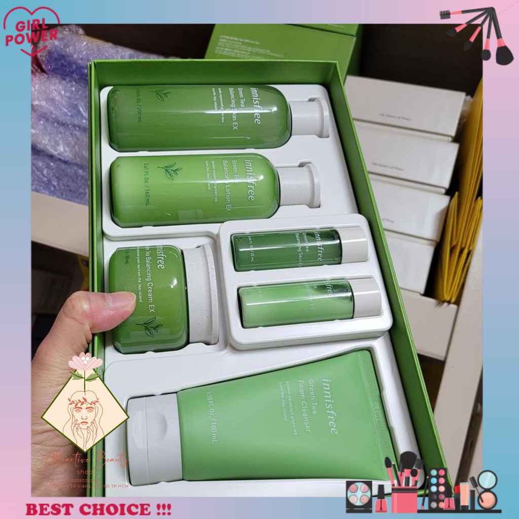 Bộ chăm sóc da Innisfree trà xanh 6 món