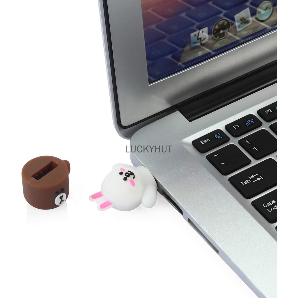 Usb Dung Lượng 64GB 1GB 8GB 16GB 32GB 64GB 1TB 2TB Hình Gấu Nâu / Thỏ Trắng