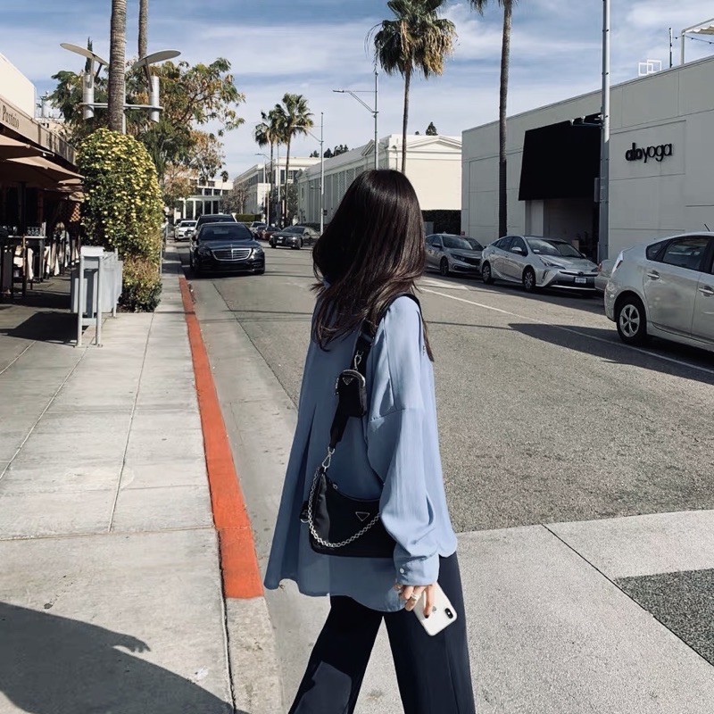 Áo sơ mi bigsize dáng suông rộng và dài basic hàn quốc dài tay chất vải mát không nhàu | BigBuy360 - bigbuy360.vn