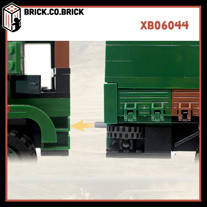 Mô hình Xe Bán tải Thiết Giáp Cavalry Carrier Đồ chơi Lắp ráp Xe tải Quân đội Military XB06044