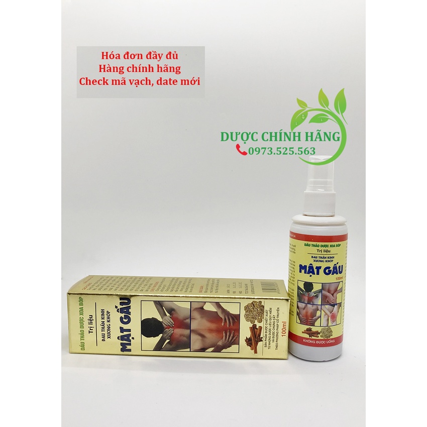 Dầu thảo dược mật gấu xoa bóp ngừa đau cơ xương khớp