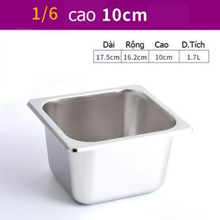 Khay Inox Đựng Topping 1/6