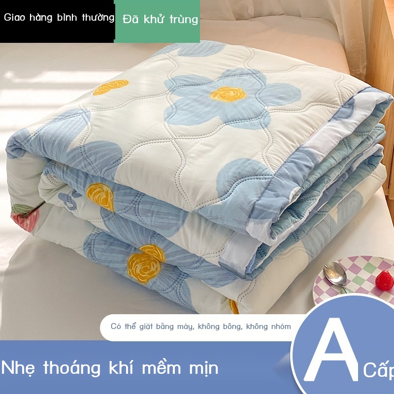 Chăn Đơn/Đôi Vải Lụa Lạnh Mỏng Mát Mẻ Mùa Hè Có Thể Giặt Sạch