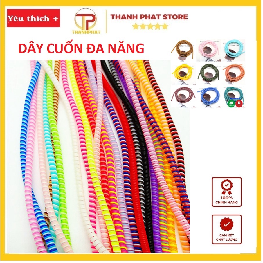 Dây quấn đa năng, cuốn bảo vệ tai nghe, cáp sạc điện thoại giúp chống rối, chống đứt phụ kiện điện thoại THANH PHAT