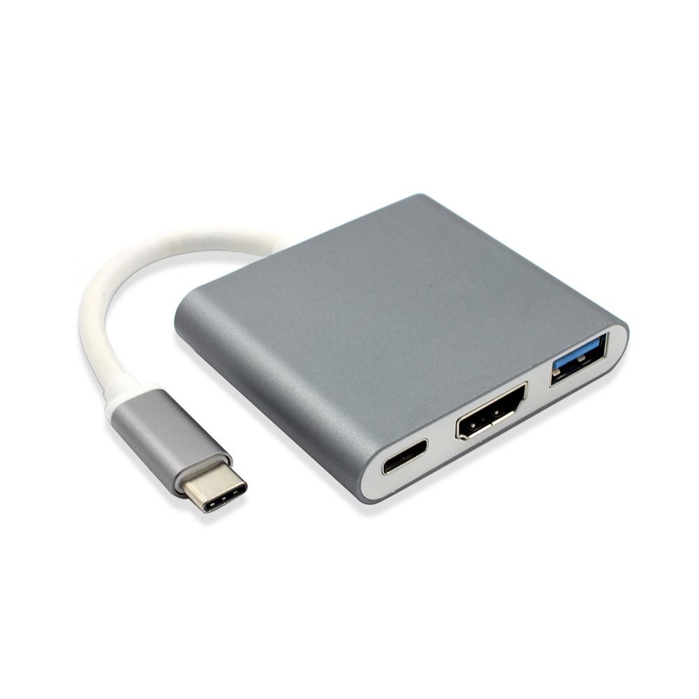 Bộ Chuyển Đổi Usb 3.1 Type-C Sang 4k Uhd Hdmi 3 Trong 1 Cho laptop táo