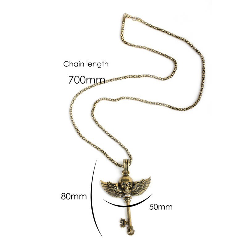 Dây Chuyền Mặt Chìa Khóa Đầu Lâu Unisex Phong Cách Punk