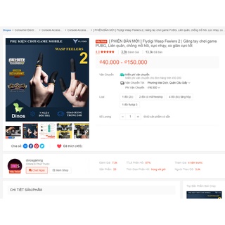 Flydigi Wasp Feelers 2 | Găng tay chơi game PUBG, Liên quân, chống mồ hôi, cực nhạy, co giãn cực tốt