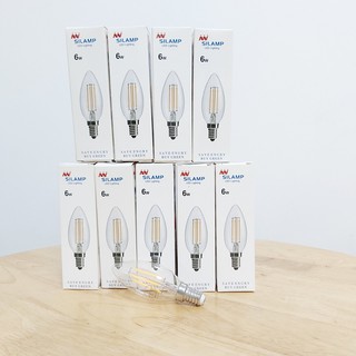 COMBO 10 BÓNG ĐÈN LED Dây Tóc Edison C35 6W E14