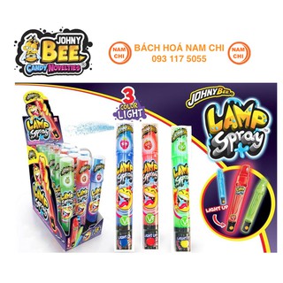 [LẺ 1 CÁI] Kẹo Đồ Chơi Ba Lan Johny Bee Lamp Spray Kẹo Xịt Chua Vị Trái Cây Có Đèn Phát Sáng Ăn Cực Ngon Cực Đã