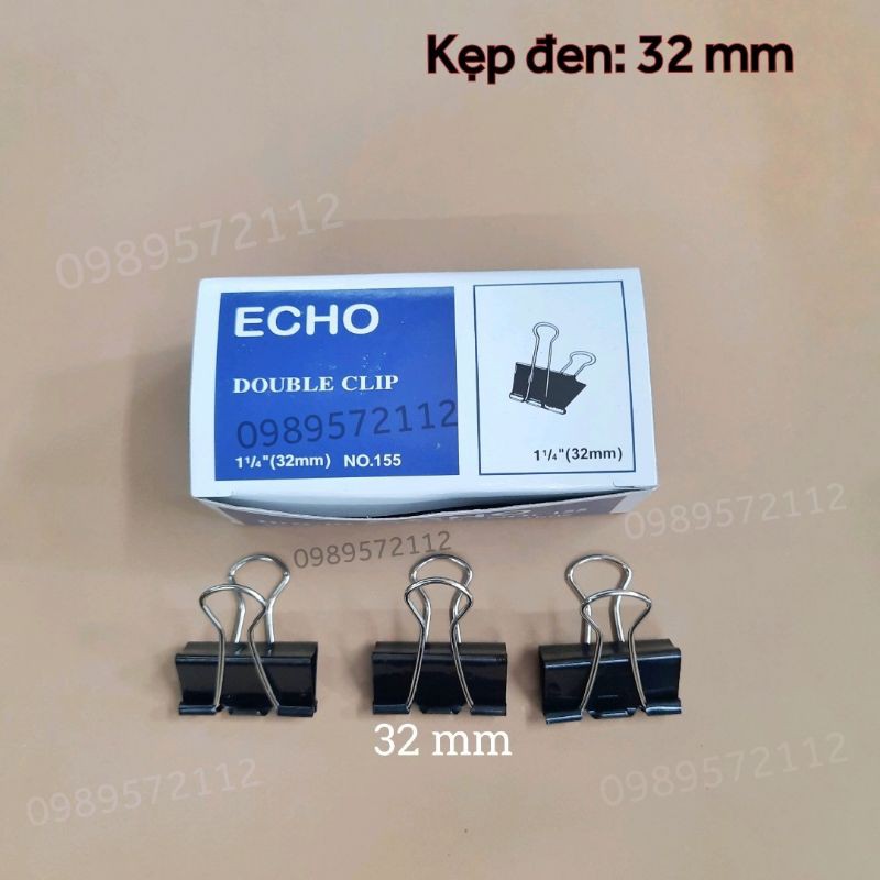 Kẹp bướm,kẹp giấy màu đen các cỡ 15mm-51mm