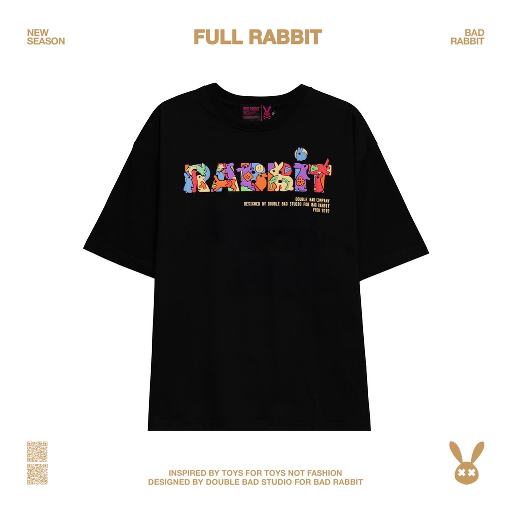 Áo thun Nam Nữ Bad Rabbit FULL RABBIT 100% Cotton - Local Brand Chính Hãng