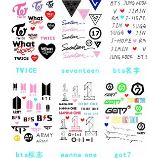 Xăm BTS GOT7 W1 17 TWICE