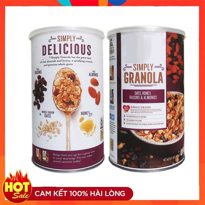 Ngũ Cốc Ăn Kiêng Giảm Cân Simply Granola Dinh Dưỡng Siêu Ngon 454g  FREESHIP  Ngũ Cốc Giảm Cân Ăn Liền Buổi Sáng