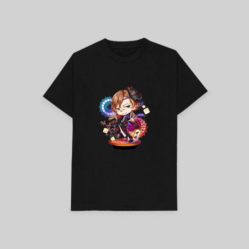 Áo thun phông đen in hình Kaito Kid thời trang xinh xắn cá tính anime chibi