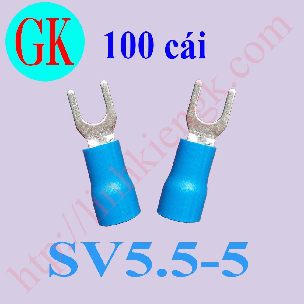 (50 cái) Đầu cốt điện SV5,5-5 màu xanh [K-04-22]