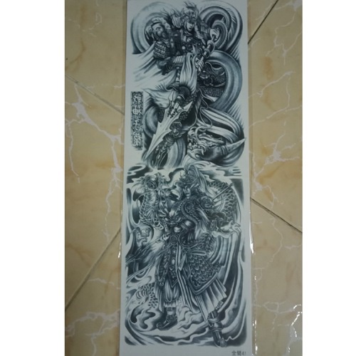 Hình xăm dán triệu vân full tay nửa lưng