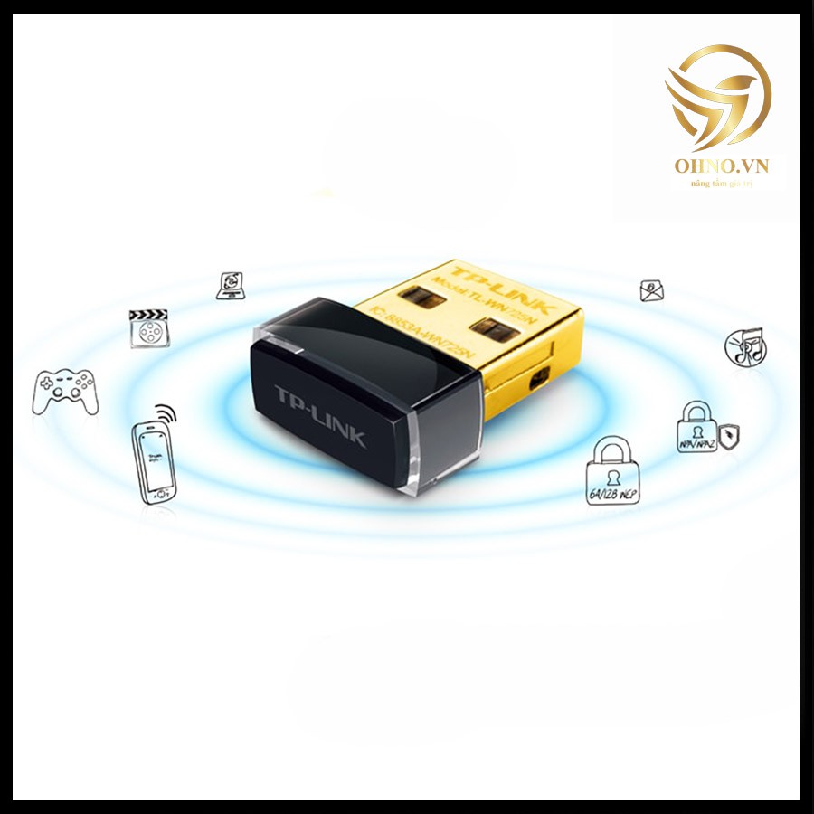 Bộ Chuyển Đổi USB Thu Sóng Wifi Usb Wifi TP Link TL-WN725N Cao Cấp - OHNO VIỆT NAM