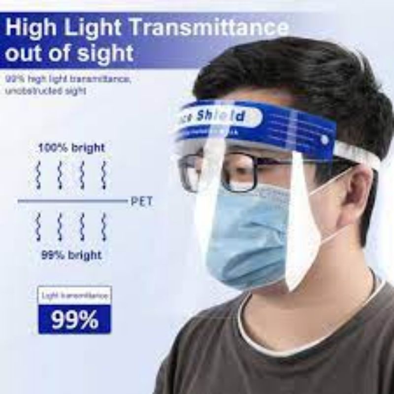 MVP0641 Kính Chống Dịch Tấm Chắn Giọt Bắn Face Shield Mặt Nạ Bảo Hộ NEO Phòng Chống Bụi Và Vi Khuẩn Nhựa Mika Trong Suốt