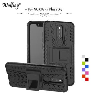 Ốp lưng nhựa cứng Cao Su Cứng Chống Sốc Cho Nokia 5.1 Plus / Nokia X5