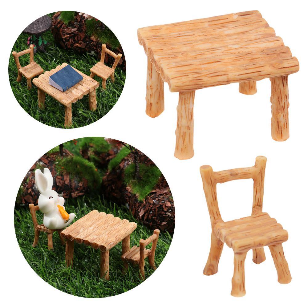 LANSEL Bộ 3 Bàn Ghế Thời Trang Dùng Trang Trí Nhà Búp Bê